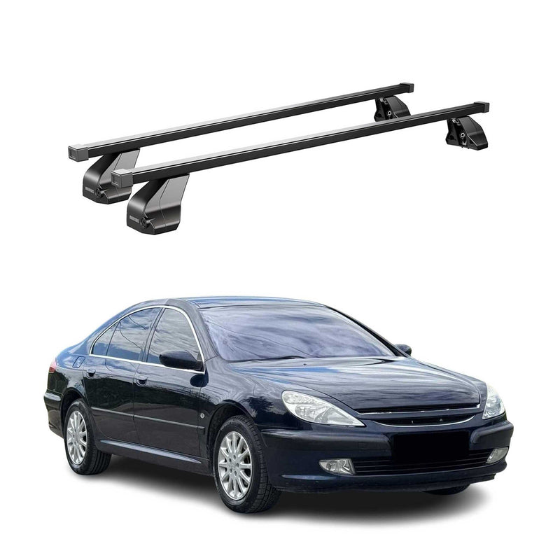 Portapacchi in acciaio Menabo per Peugeot 607 2005-2010 Nero 2x