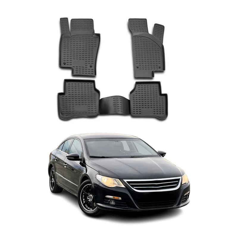 2008-2017 VW CC Fußmatten TPE Schwarz 4 tlg