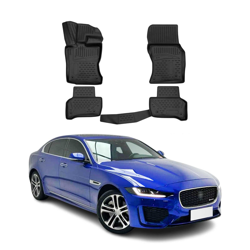 Tappetini in gomma OMAC per Jaguar XE FL 2019-2025, neri, 4 pezzi