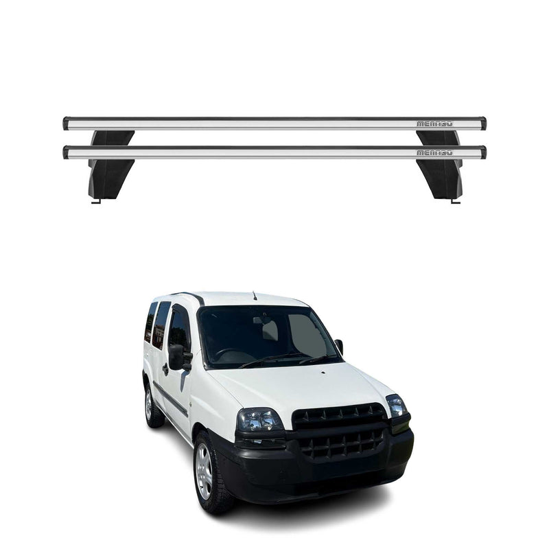 Menabo Dachträger Grundtäger für Fiat Doblo 2000-2010 75kg Alu Silber 2 tlg