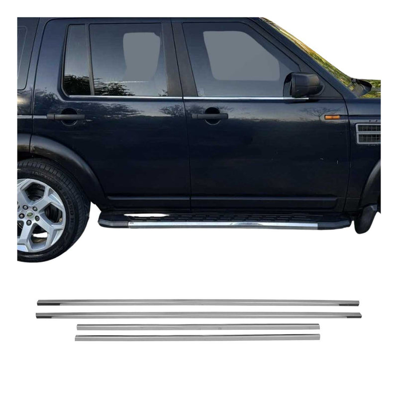 Listelli decorativi per finestrini per Land Rover Discovery 2009-2016 in acciaio inox cromato 4x