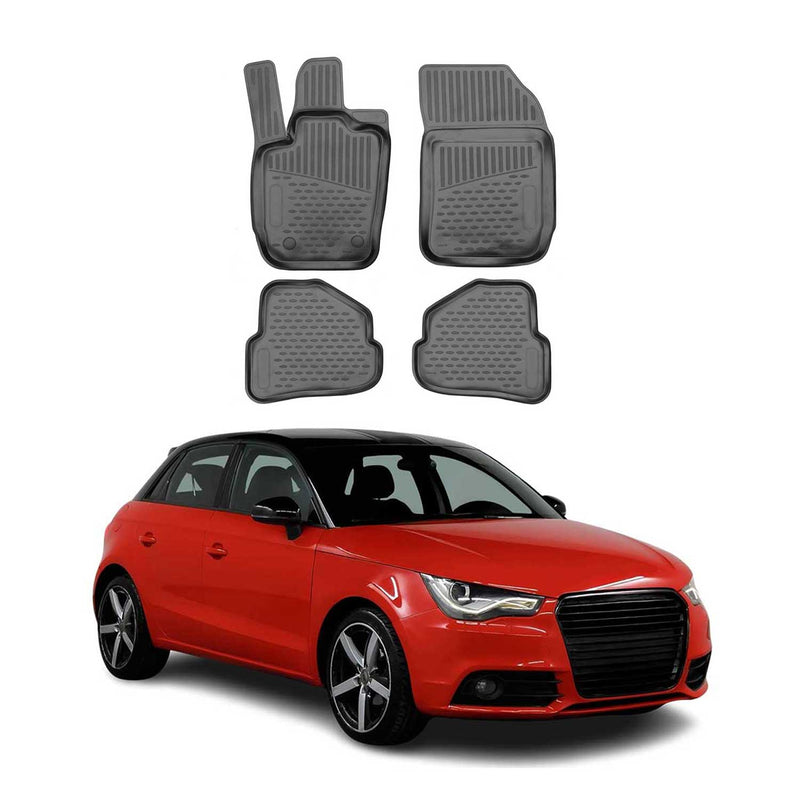 2010-2018 Audi A1 A1 Sportback 8X Fußmatten TPE Schwarz 4 tlg
