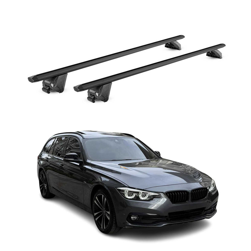 Portapacchi da tetto per BMW Serie 3 Touring F31 G21 2012-2025 Alu Nero 2x ABE