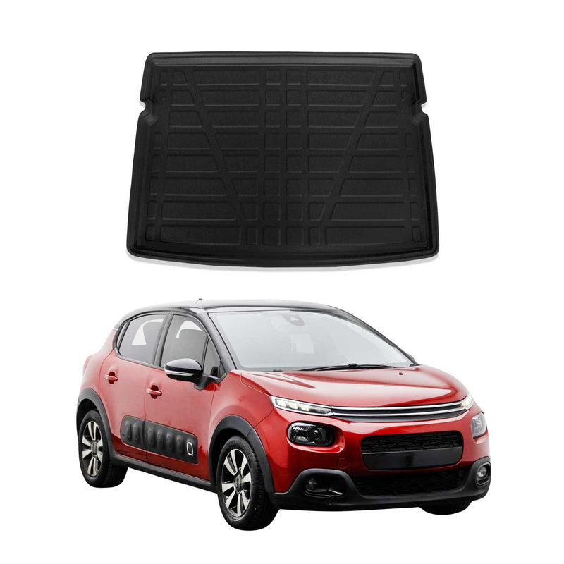 Vasca baule per Citroen C3 2016-2024 5 porte bordo alto in gomma