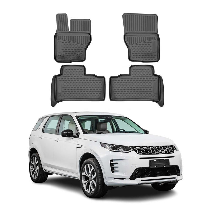 Tappetini Land Rover Discovery 2016-2025 in TPE nero, 4 pezzi