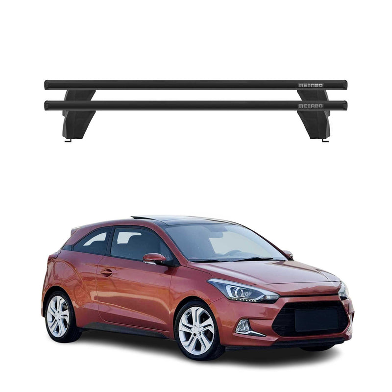 Menabo Dachträger Grundtäger für Hyundai i20 Coupé 2015-2020 75kg Alu Schwarz 2x