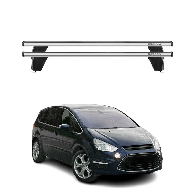 Base portapacchi Menabo per Ford S-Max 2006-2015 barra trasversale ABE alluminio argento