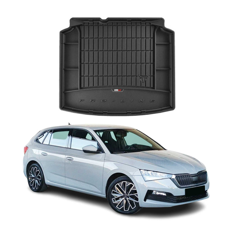 Vasca portabagagli in gomma OMAC per Skoda Scala 2019-2025, vasca portabagagli in TPE, nera