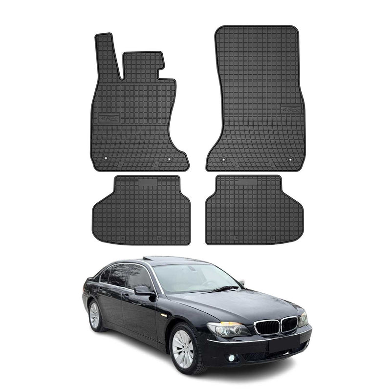 2008-2015 BMW 7er F01 Fußmatten Gummi Schwarz 4 tlg