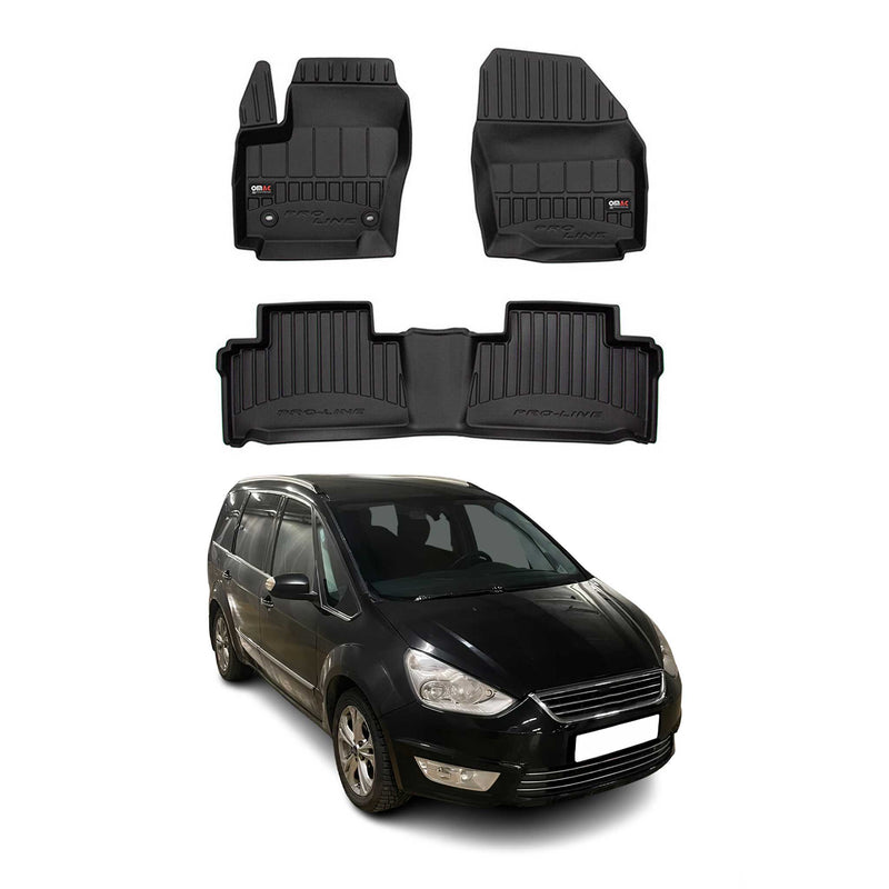 2006-2015 Ford Galaxy Fußmatten TPE Schwarz 3 tlg