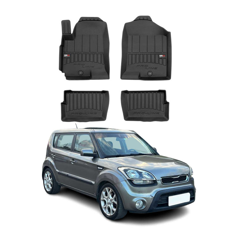 2009-2013 Kia Soul Fußmatten TPE Schwarz 4 tlg