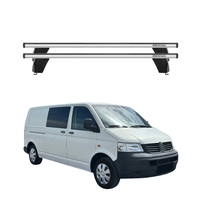 Menabo Dachträger Grundtäger für VW T5 Transporter 2003-2015 75kg Alu Silber 2x