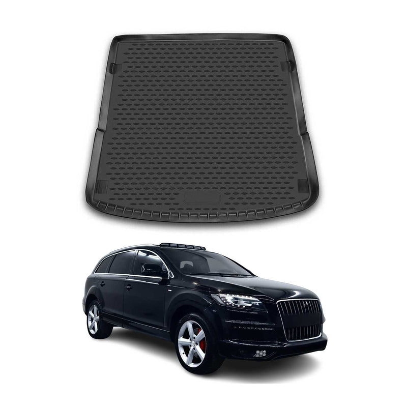 Tappetino per bagagliaio per Audi Q7 4LB 2006-2015 in gomma TPE nero