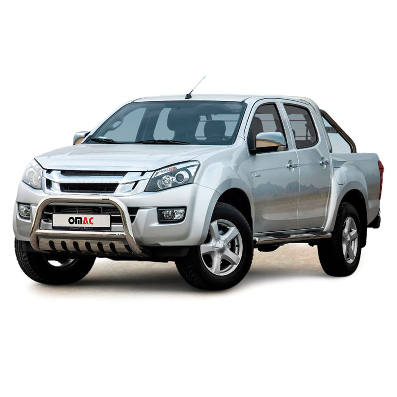 Protezione anteriore per Isuzu D-Max 2012-2019 con ABE in acciaio inox argento