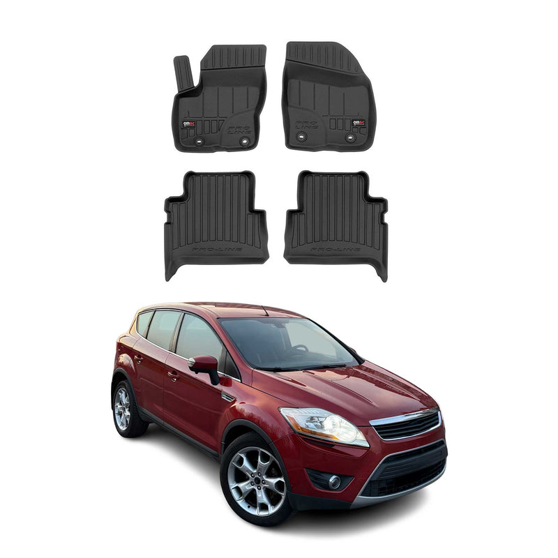 Tappetini Ford Kuga 2008-2013 in TPE nero, 4 pezzi