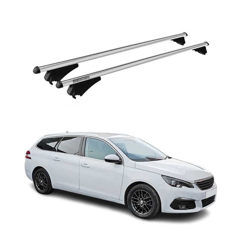 Barre portatutto Menabo per Peugeot 308 station wagon 2014-2017 alluminio argento 2x