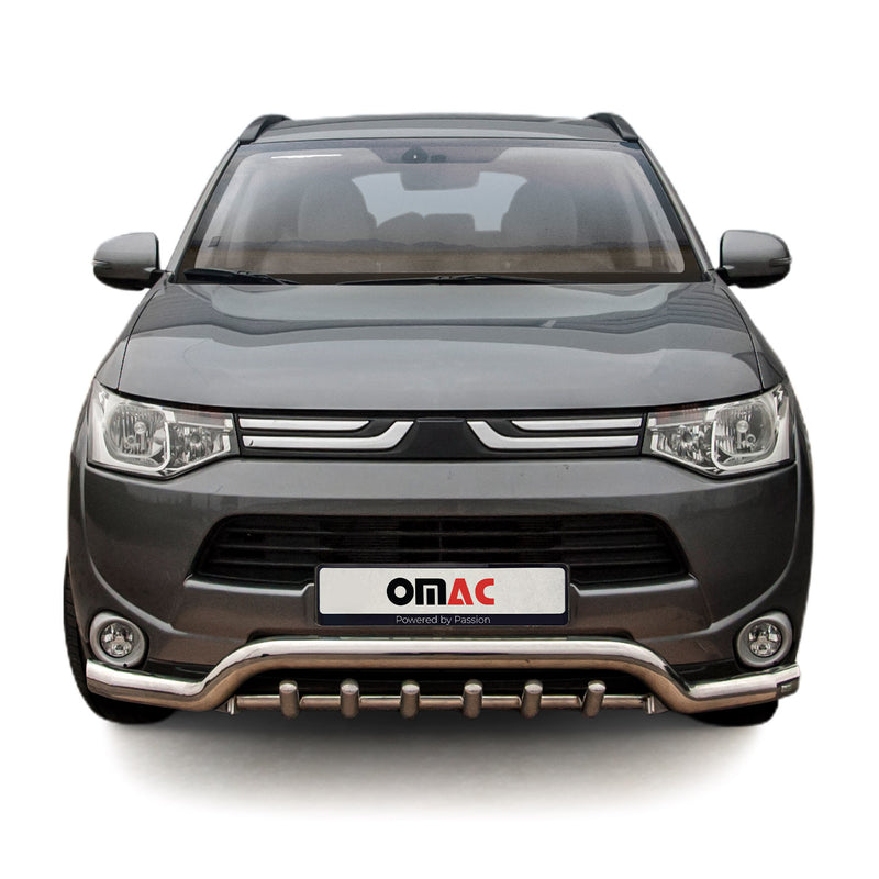 Protezione anteriore per Mitsubishi Outlander 2012-2015 acciaio argento ABE