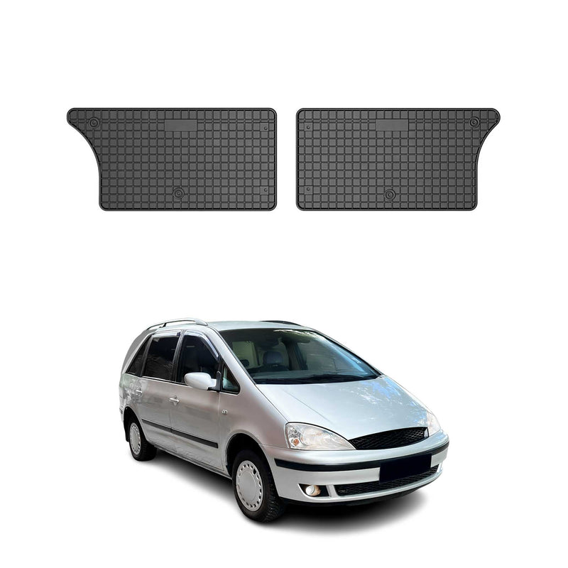 1995-2006 Ford Galaxy 3RD ROW Fußmatten Gummi Schwarz 2 tlg