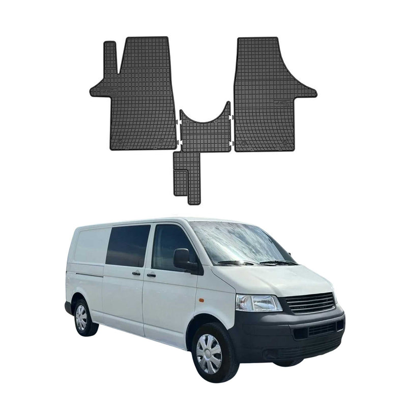 Tappetini in gomma neri per VW T5 2003-2015, 3 pezzi