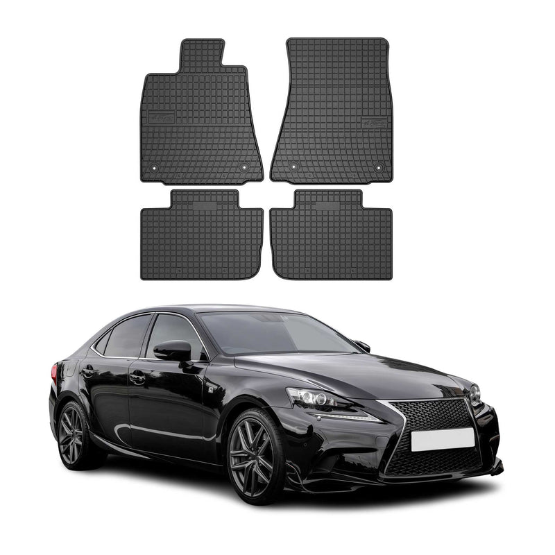 Tappetini in gomma neri per Lexus IS RWD 2013-2020, 4 pezzi
