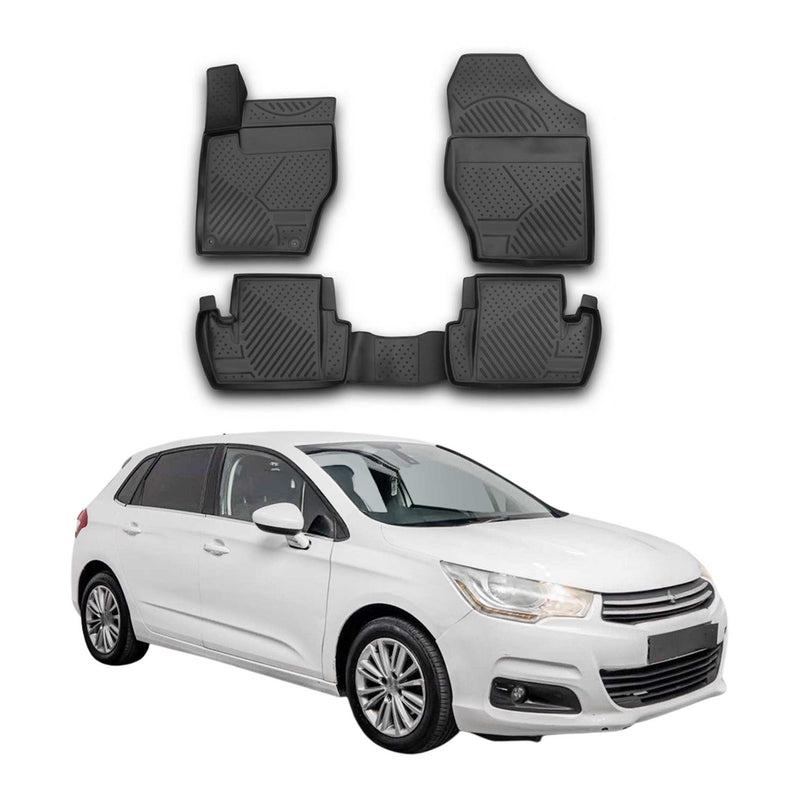 Tappetini Citroen C4 2011-2020 TPE Nero 4 pezzi