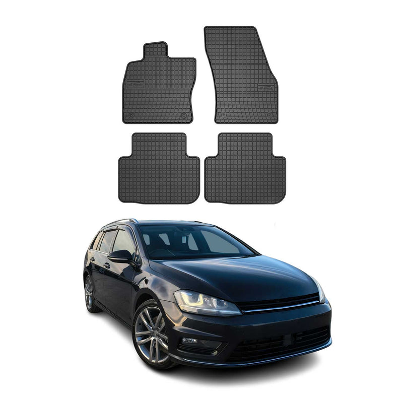 Tappetini in gomma neri per VW Golf mk7 Variant 2013-2020, 4 pezzi