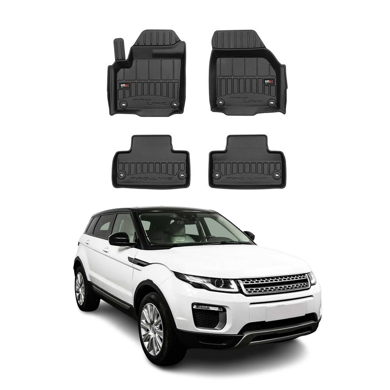 Tappetini per Range Rover Evoque 2011-2019 in TPE nero, 4 pezzi