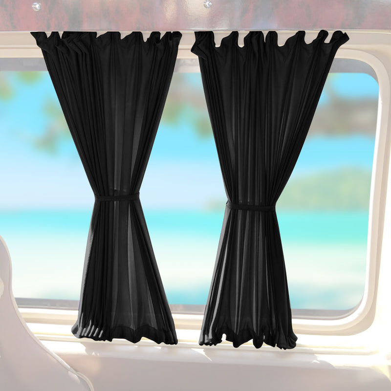 Tendine parasole per VW T5 T6 Transporter Multivan Nero porta posteriore doppia 1x