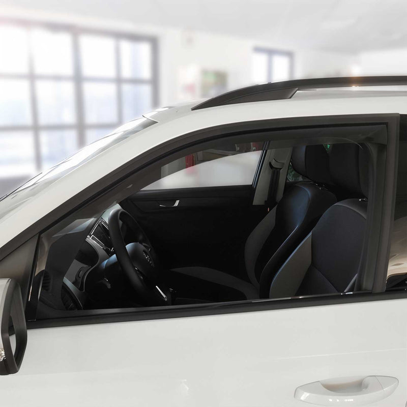 Deflettore antivento e antipioggia per Skoda Fabia 2014-2020 acrilico scuro 2 pezzi