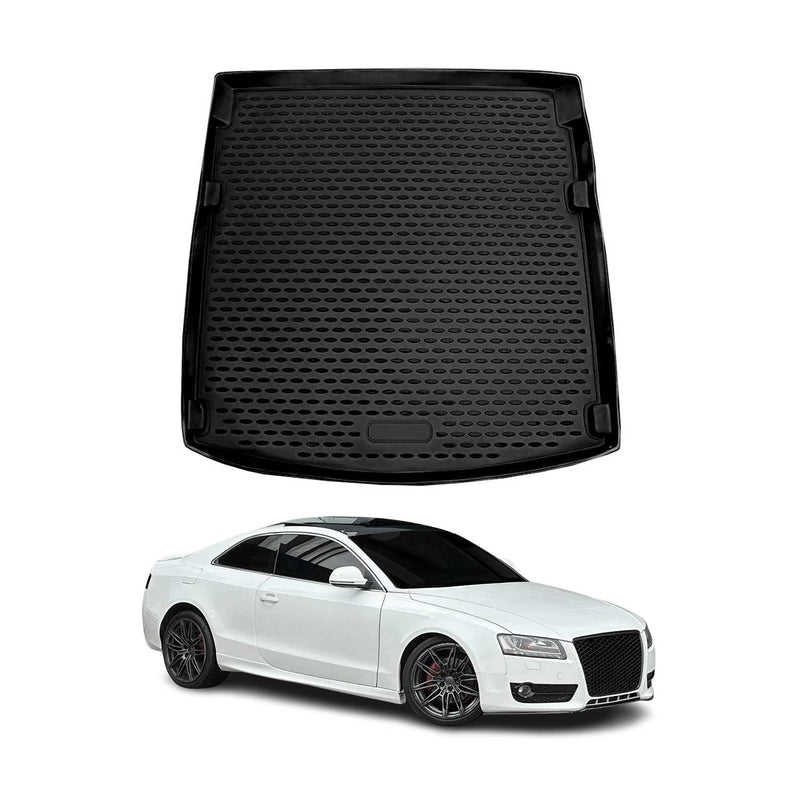 Tappetino per bagagliaio per Audi A5 Coupe 8T3 2007-2016 Gomma Nero