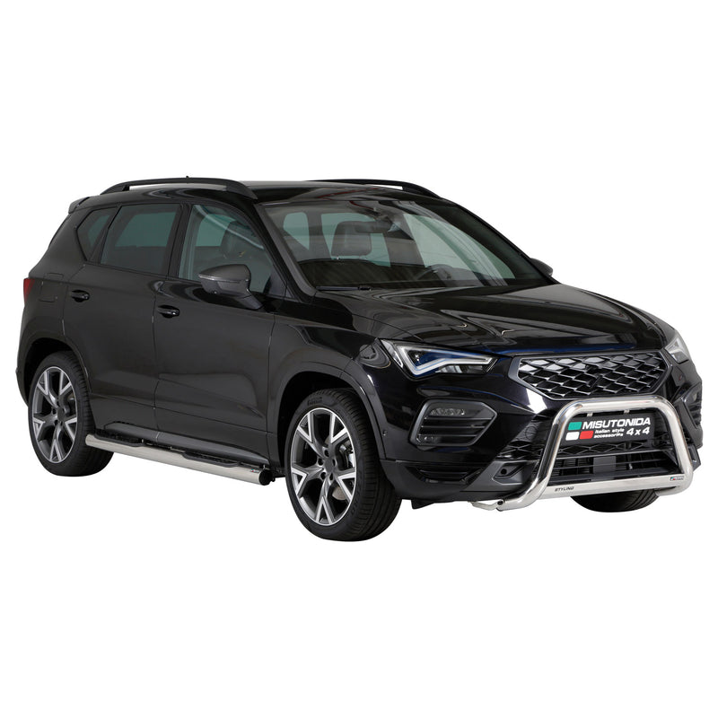 Protezione anteriore per Seat Ateca 2021-2025 ø63mm acciaio argento