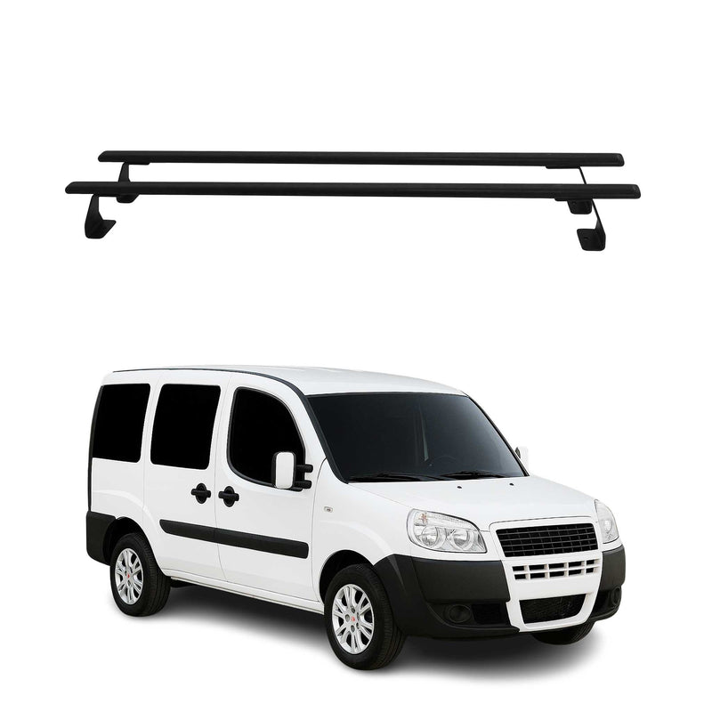 Portapacchi da tetto per Fiat Doblo 2000-2010 Nero Acciaio 2x