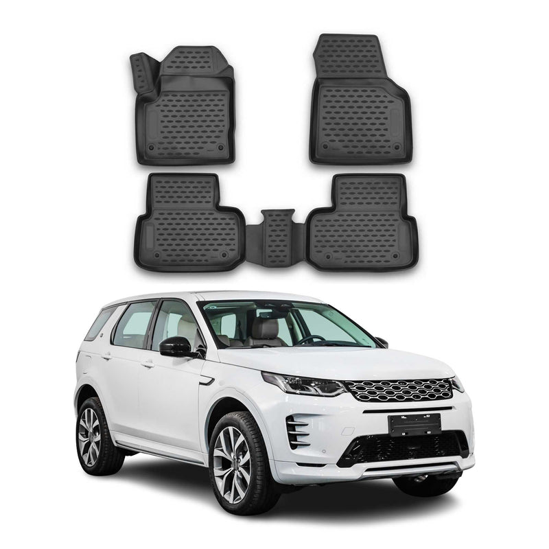 Tappetini Land Rover Discovery Sport L550 2014-2025 in TPE nero, 4 pezzi