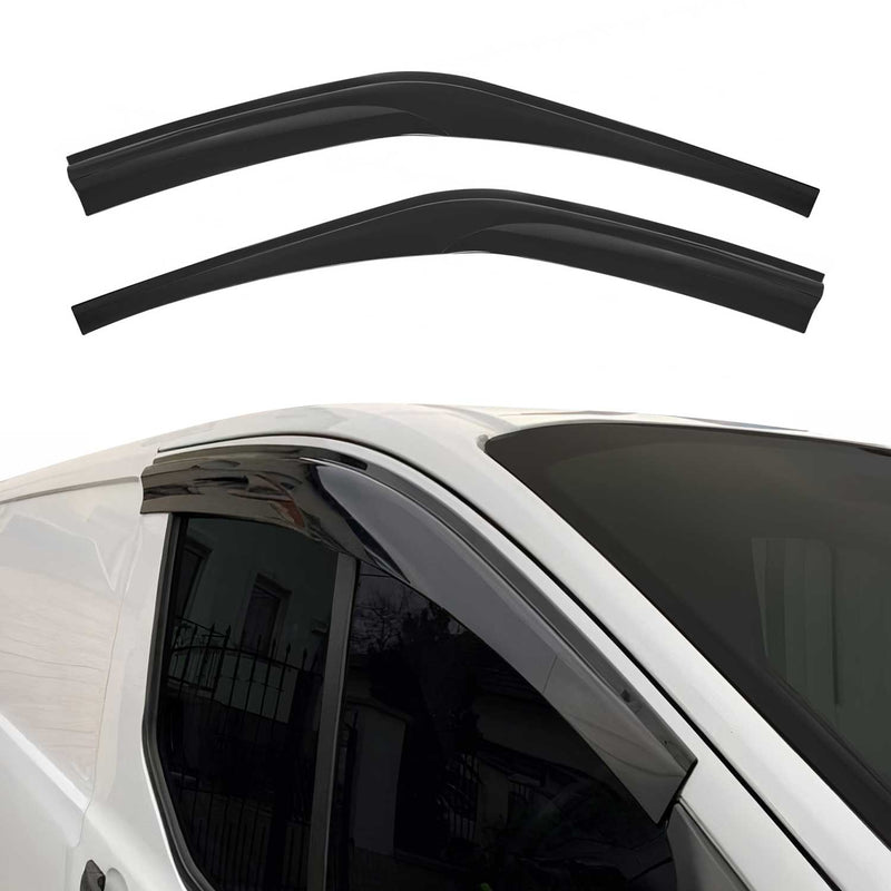2 deflettori antivento e antipioggia per Ford Transit Van 2015-2024 in acrilico scuro