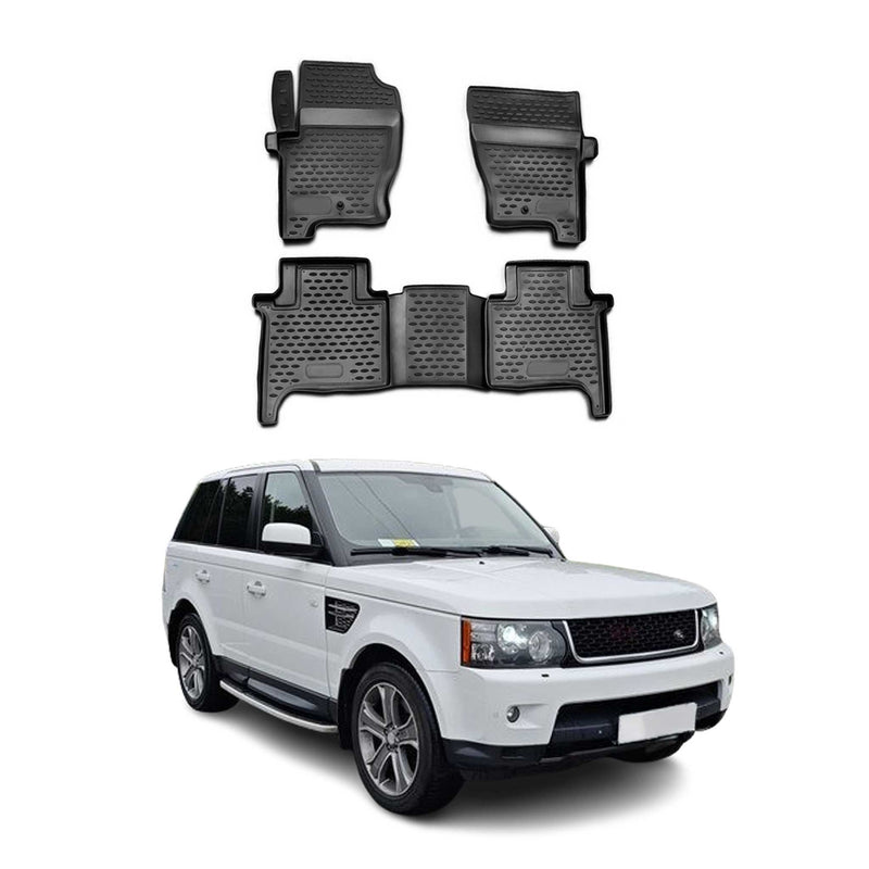 Tappetini in gomma neri per Land Rover Range Rover Sport L320 2005-2013, 4 pezzi