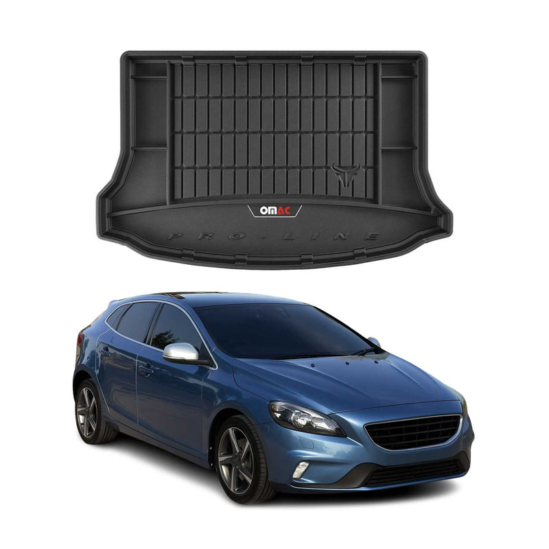 Vasca portabagagli in gomma OMAC per Volvo V40 2012-2019, vasca portabagagli in TPE, nera