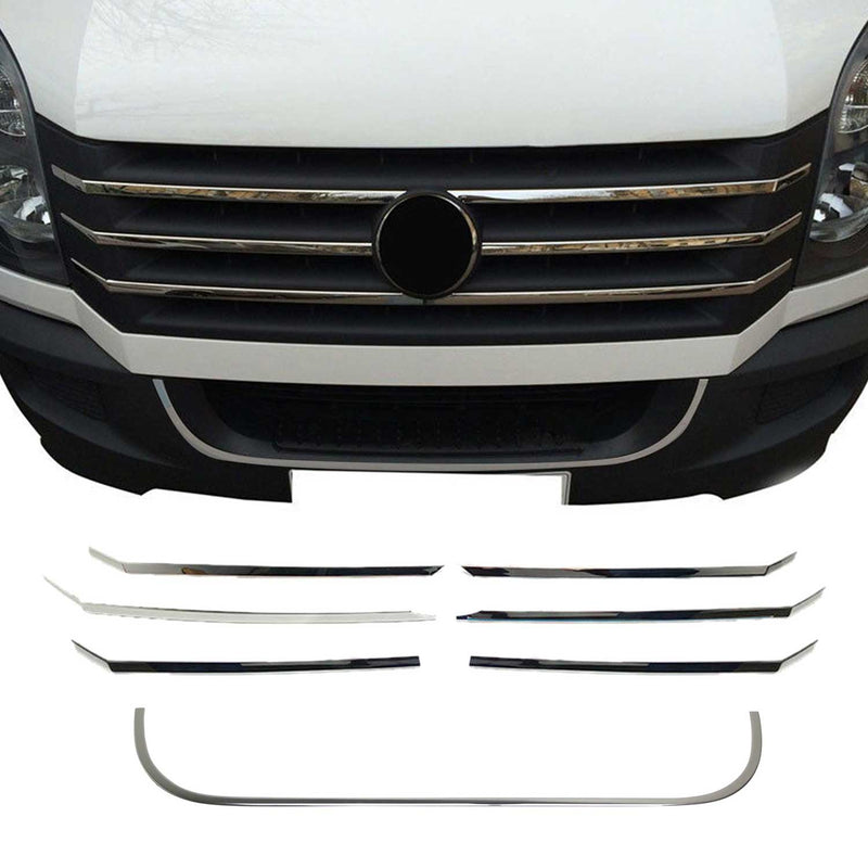 Strisce griglia per VW Crafter 2012-2017 in acciaio inox argento 6 pezzi