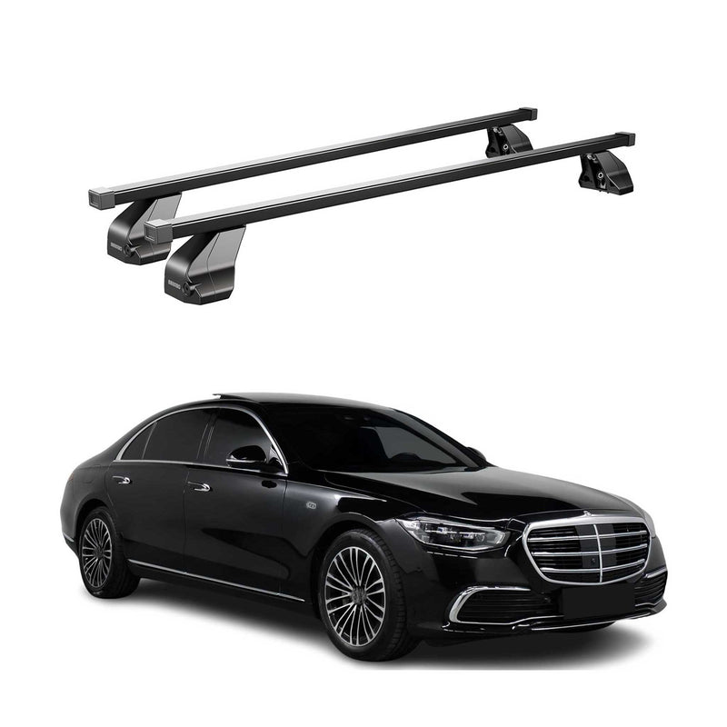 Menabo Dachträger Grundträger für Mercedes S Klasse W223 2020-2025 Stahl Schwarz