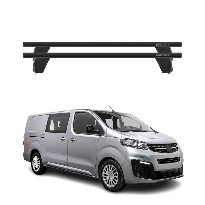 Menabo Dachträger Querträger für Opel Combo 2018-2025 ABE Aluminium Schwarz