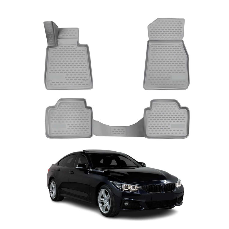 Tappetini in gomma OMAC per BMW Serie 4 Coupé Grand Coupe F32 F36 2013-2021, grigi