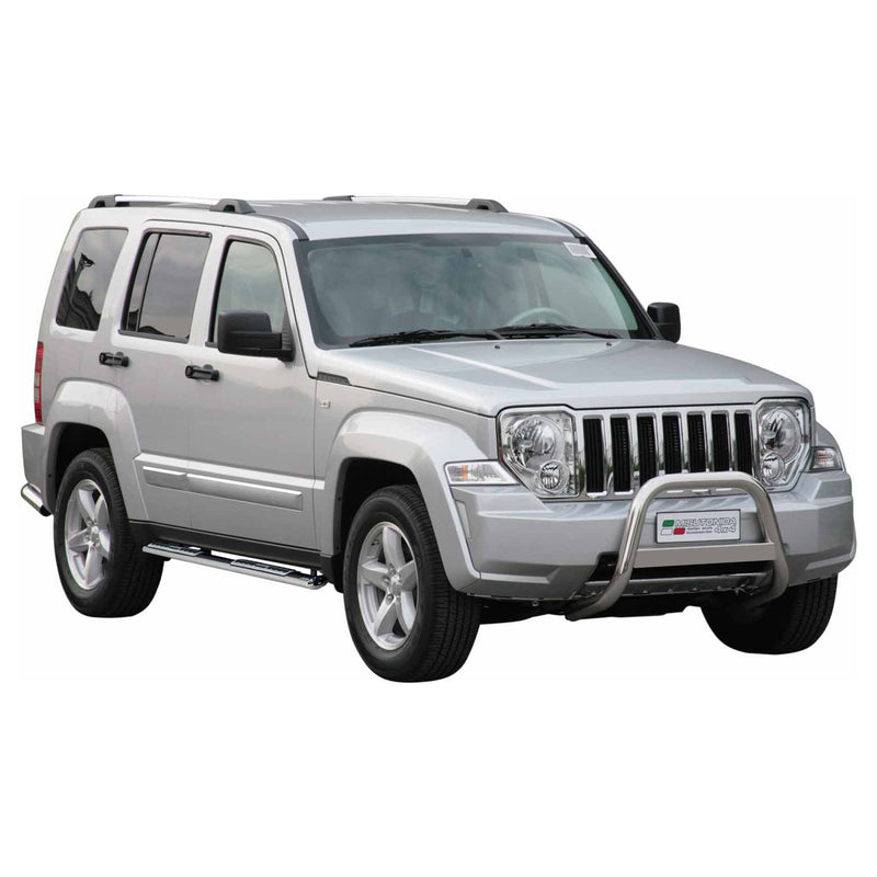Minigonne laterali in acciaio per Jeep Cherokee 2008-2013 Argento