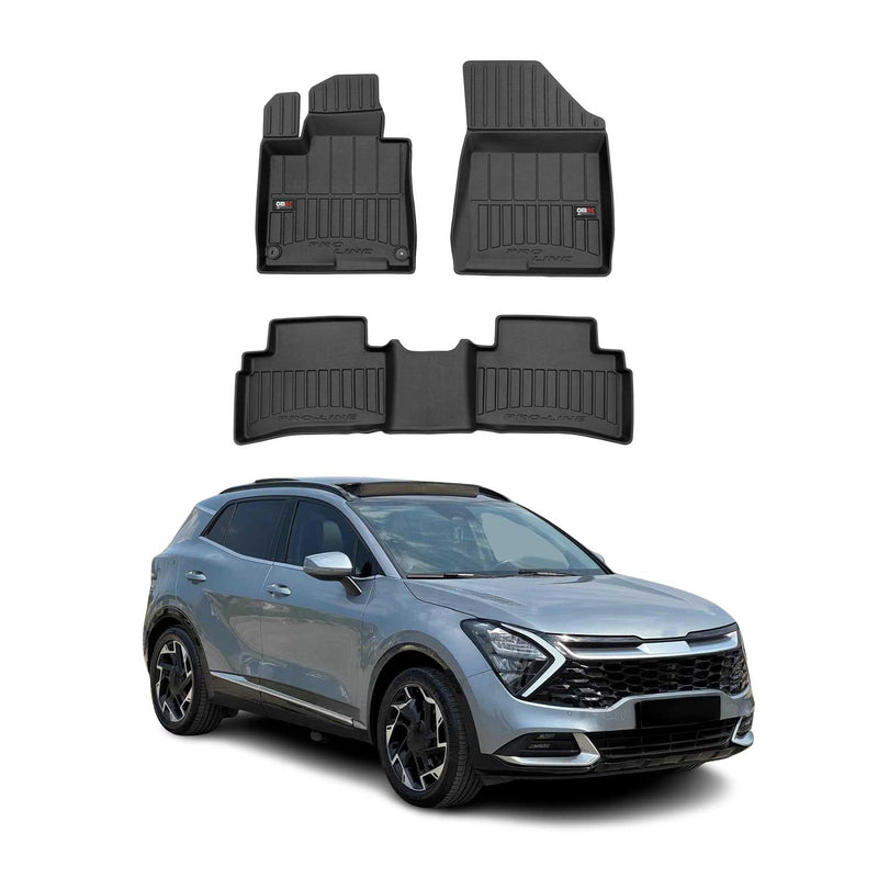 Tappetini Kia Sportage 2021-2025 in TPE nero, 4 pezzi