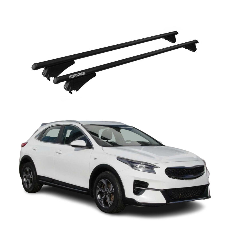 Portapacchi Menabo per Kia XCeed 2019-2025 ABE alluminio nero 2 pezzi