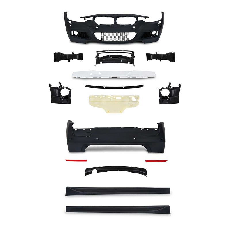 JOM Stoßstangen Kit & Seitenschweller für BMW F30 2011-2015 Schwarz