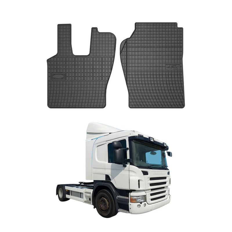 Tappetini in gomma neri per Scania P 2004-2015, 2 pezzi