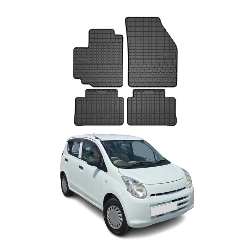 Tappetini in gomma neri per Suzuki Alto 2009-2014, 4 pezzi