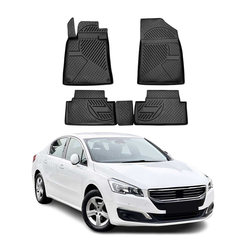 Tappetini Peugeot 508 2010-2018 TPE Nero 4 pezzi
