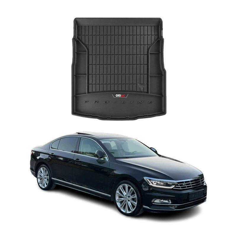 Vasca baule in gomma OMAC per VW Passat B8 Berlina 2014-2019 TPE Nero