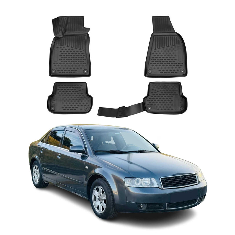 2000-2008 Audi A4 Limo Avant Fußmatten TPE Schwarz 4 tlg