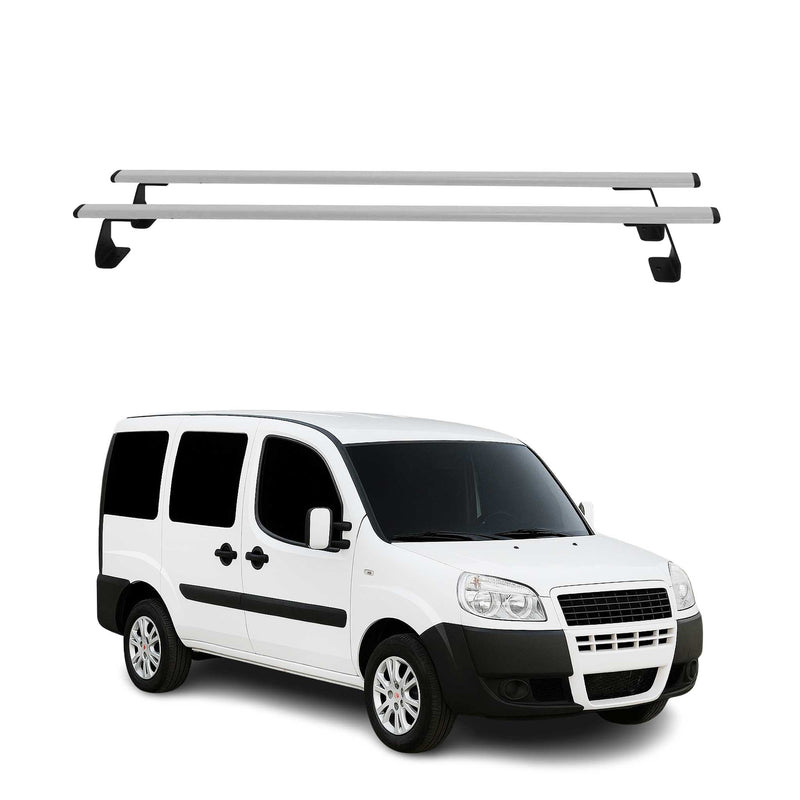 Portapacchi portatutto portapacchi per Fiat Doblo 2000-2010 acciaio argento 2 pezzi
